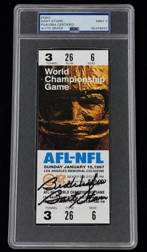 Signed bart starr - starr, bowl